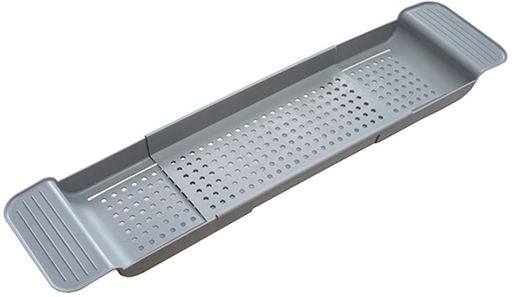 リビング伸縮式バステーブル57.5~78.8x18x5cmグレー806402