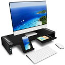 OIMASTER モニタースタンド3.0 USBハブ、C型データポート、折りたたみ可能なコンピュータディスプレイ立管、長さ調整可能なコンピュータスタンドとストレージ引き出しとペン溝、コンピュータ用の電話スタンド、デスクトップ、ノートパソコン、省スペース(3)