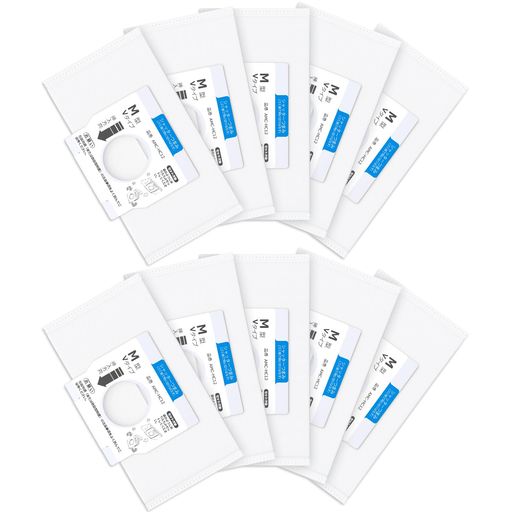 掃除機用AMC-HC12紙パック消臭・抗菌加工交換用紙パック逃がさんパックAMC-HC10/AMC-HC11の後継品M型Vタイプ10枚入り