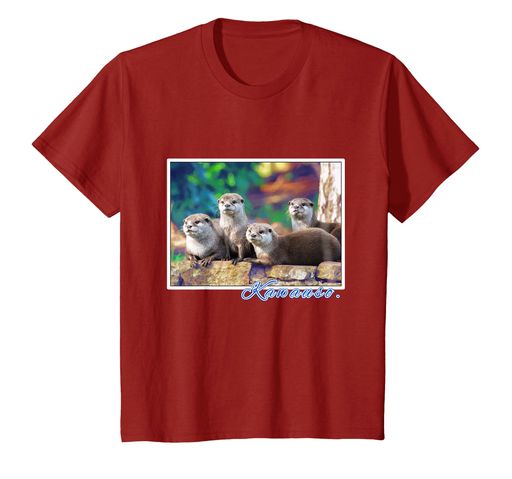 コツメカワウソ-なかまたちリアルフォト/写真Tシャツ