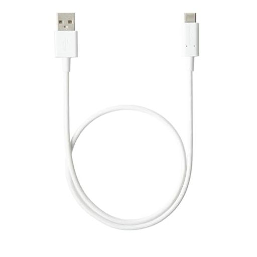NTTドコモ【NTTドコモ純正】0.5m[USB-A左右二重線矢印USB-C]ケーブル充電・転送ホワイト