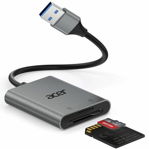 AcerUSB3.0SDカードリーダーマイクロSDカードリーダーSDXCSDHCRS-MMSTF対応高速転送OTG対応メモリーカードリーダーUSB-Aノートパソコン・WindowsPC・デスクトップ対応