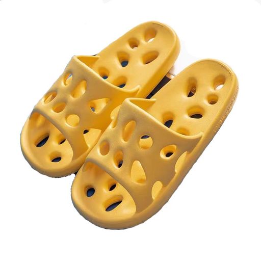 [Vestey]サンダルスリッパ水切りベランダ室内サンダル穴あきソール超軽量抗菌防臭履き心地のよいトイレスリッパ滑り止め健康スリッパお風呂/浴室/来客用/ルーム男女兼用(イエロー(3.0)