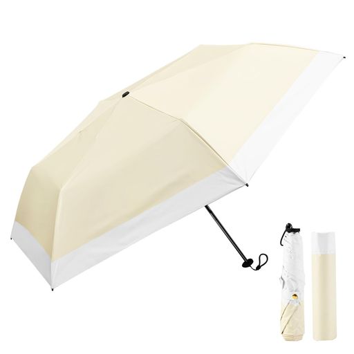 折りたたみ日傘【完全遮光で涼しい!超軽量120g】UV99%カット遮熱熱中症対策89cm大傘面6本骨コンパクト晴雨両用収納ポーチ付き男女兼用ギフト