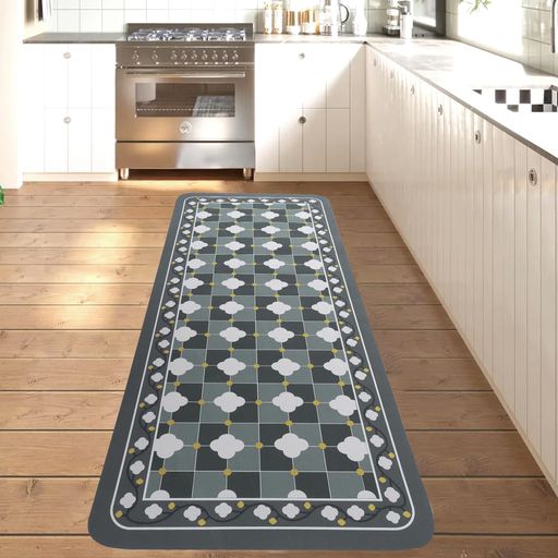 [FREIELIEBE]キッチンマット拭ける床保護マット低反発クッション滑り止め吸水速乾洗える防汚お手入れ簡..
