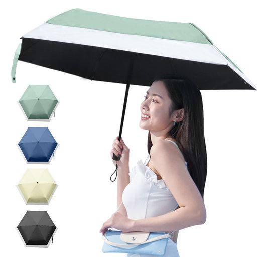 日傘折りたたみ傘UVカット遮光遮熱晴雨兼用超軽量コンパクト紫外線遮断日焼け防止耐風撥水梅雨対策携帯便利収納ポーチ付きメンズレディース男女兼用母の日父の日プレゼント(グリーン)