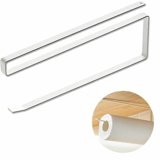 BOJIDOキッチンペーパーホルダー戸棚下吊り下げ壁掛けドア掛けに対応工具不要穴開け不要で簡単設置キッ..