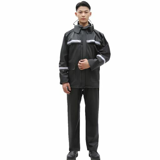 [EnjoIt]レインウェア上下セットレインコートメンズ雨合羽レインスーツアウトドア超防水バイク用レインジャケット雨対策通学通勤男女兼用防風防災大きいサイズF0030