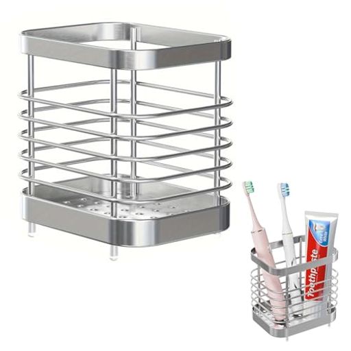 yowodana歯ブラシスタンド304ステンレス製歯ブラシ立て歯ブラシホルダー置き型電動歯ブラシ置き歯磨き..