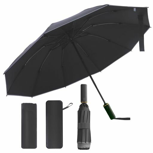 【折りたたみ傘】晴雨兼用折り畳み傘ビジネス傘通勤用服濡れ防止ワンタッチ自動開閉耐風撥水UVカット&完全遮光日傘折畳傘雨傘大きいサイズ収納ポーチ付き収納便利コンパクト折りたた…