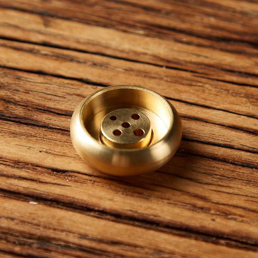 お香立て真鍮ドラムがたミニお線香立て仏壇用久性瞑想書斎ヨガ館用(ゴールド)