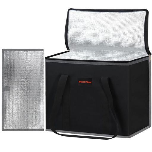 【大容量保冷バッグ】サイズは長さ41cmx幅22cmx高さ34cm。30リットルの大容量で、スーパーやファーマーズマーケットでの買い物時に大量の食料品を収納できます。ピクニック、キャンプ、ケータリング、ビーチデイ、テールゲート、ポットラック、パーティーなど、たくさんの食品を持ち運ぶ際にも便利です。再利用可能なエコバッグとして、ビニール袋を完全に置き換えることができるため。 【丈夫なベースプレート】取り外し可能な断熱加工された堅牢な底板が保冷バッグの形を保ち、荷物を簡単に積み込んで安定させ、整理された状態を保ちます。頑丈な底部は、持ち運び時に保冷バッグを安定させ、運転中に転倒するのを防ぎます。汚れても水洗いができ、お手入れがとても簡単です。 【保温・保冷設計】保冷バッグは三層断熱生地の設計により、食べ物を暖かい状態や冷たい状態で保ち、常に新鮮さを保ちます。冷凍食品や農産物はもちろん、温かい食べ物にも最適です。このクーラーバッグは、従来のクーラーの代わりとしてもご使用いただけます。 【耐久性エコバッグ】エコバッグ高品質で耐摩耗性の素材で作られており、耐久性があります。
