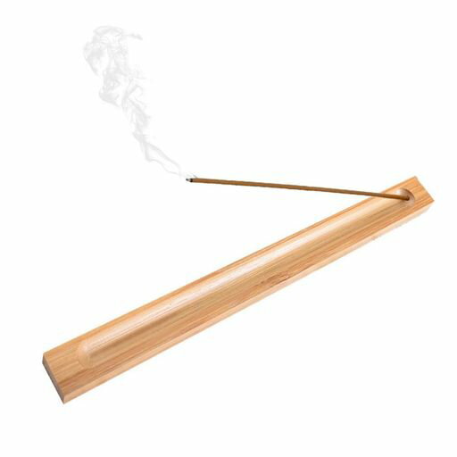 竹製横置き香炉線香皿天然無塗装癒し/香道/茶道用書斎・ヨガ・仏壇インテリア置物(1個)