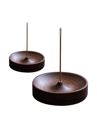 フリランス-ショプ木製お香立て【2個入り】線香立て灰もれ防止おこうたてお手入れ簡単軽量携帯に便利せ..
