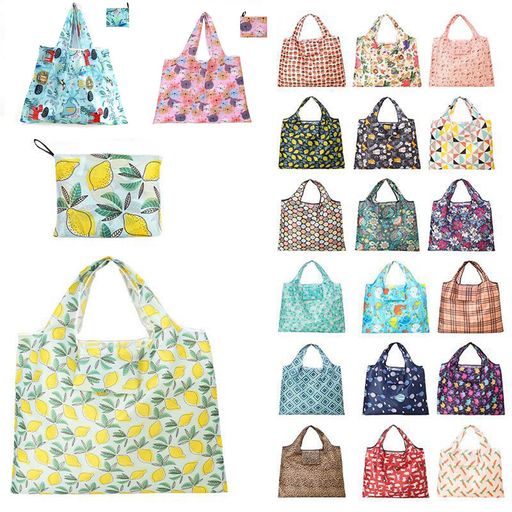 10PCS/SET大容量スーパーのレジ袋携帯できる折りたたみ式エコバッグ大型雑貨袋厚手収納物袋ショルダーバッグ手提げ袋野菜バッグ果物袋を買う