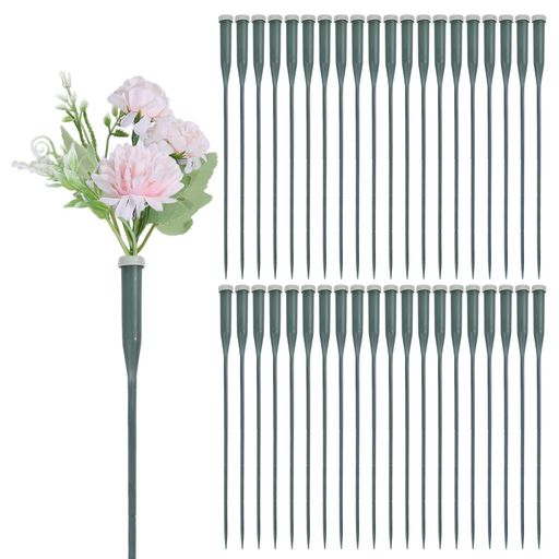 GLOBLELAND50本入り11.8インチキャップ付き深緑プラスチック製花用ステムウォーターチューブフラワーアレンジメント用水中持続ボトル