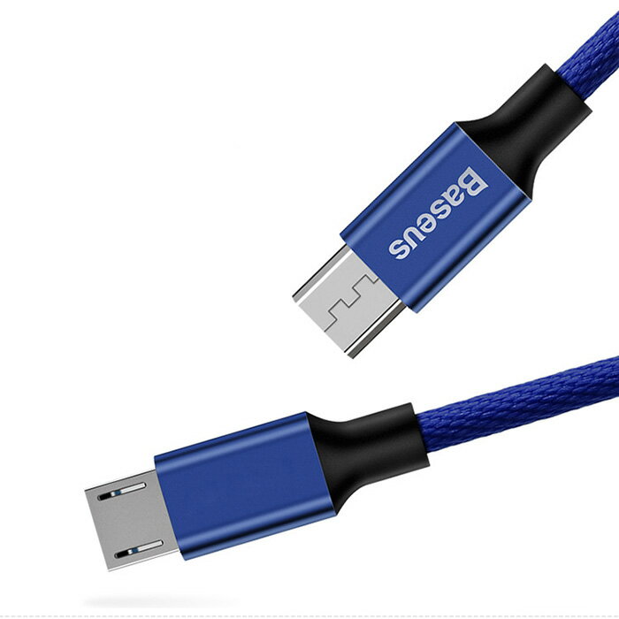 【在庫限り】USBケーブル マイクロ USB Micro 急速充電 1m 1.5m アンドロイド ブラック ブルー レッド アルミ合金 布メッシュ 頑丈 絡まりにくい データ通信 ケーブル android アンドロイド 充電ケーブル スマホ ケーブル ベセス Baseus