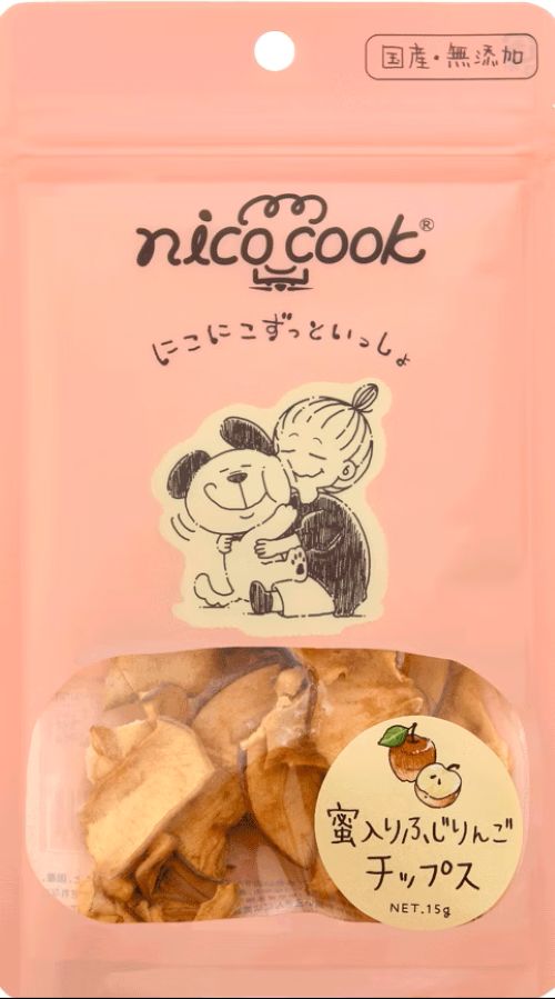 ■nico cook mate 蜜入り国産フジリンゴチップス 犬用　15g