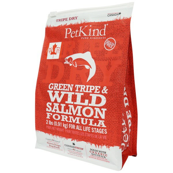 樂天商城 - ■PetKind ペットカインド　トライプドライ　グリーントライプ＆ワイルドサーモン　小粒907g○