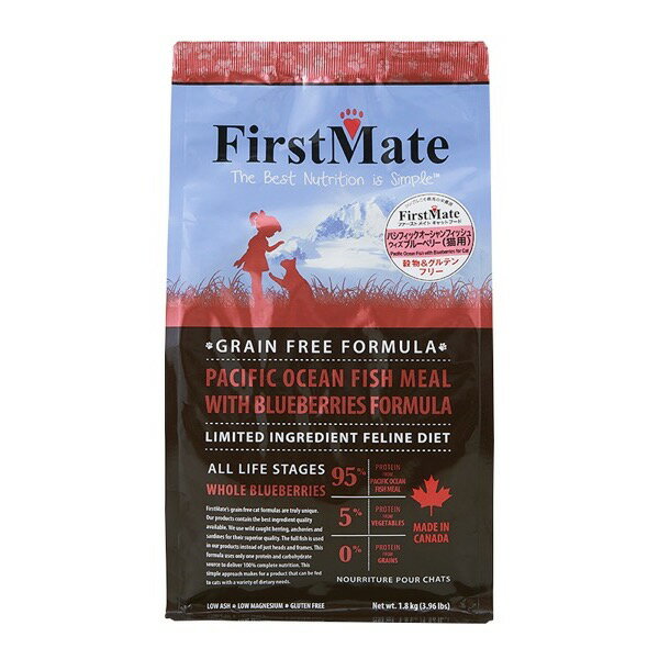 樂天商城 - ■Firsr Mate(ファーストメイト)　キャットフード　パシフィックオーシャンフィッシュウィズブルーベリー　1.8Kg○