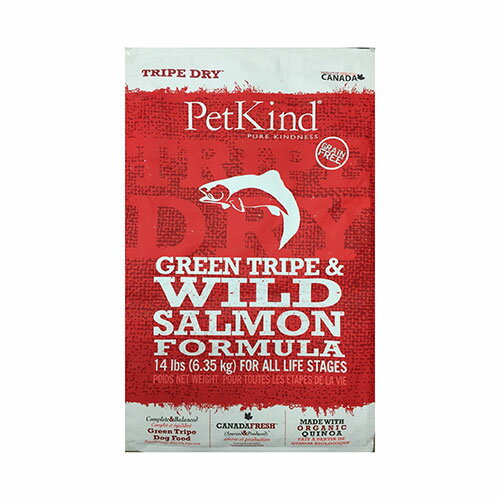 ■Pet Kind（ペットカインド）　トライプドライ　グリーントライプ＆ワイルドサーモン　6.35Kg○
