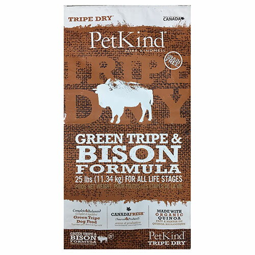 ■Pet Kind（ペットカインド） トライプドライ グリーントライプ＆バイソン 11.34Kg○