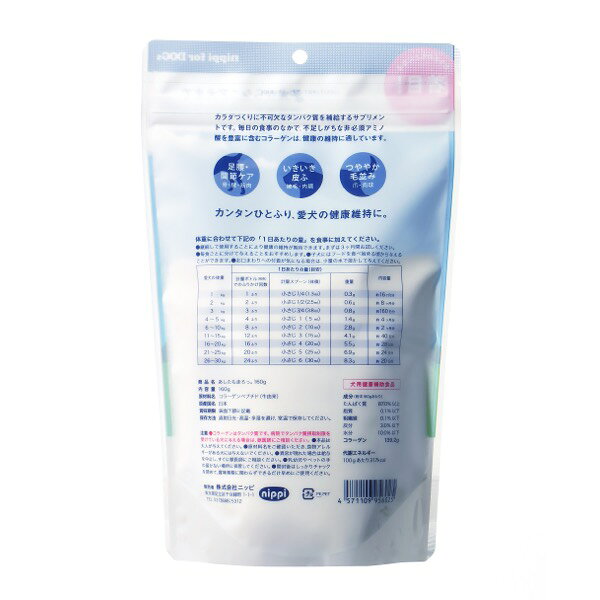 Happy Pet Chatterの■nippi for DOGs あしたも走ろっ。 160g○｜アングル2