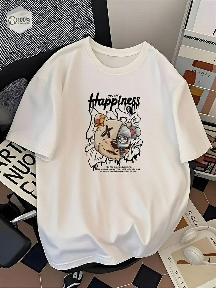 樂天商城 - 大きいサイズ 大きめ 綿100％ 白 コットン 厚手 半袖tシャツ ティーシャツ ユナイテッドアスレ ゆったり オーバーサイズ ビッグシルエット 白t 作業着 tシャツ メンズ 半袖 無地 レディース