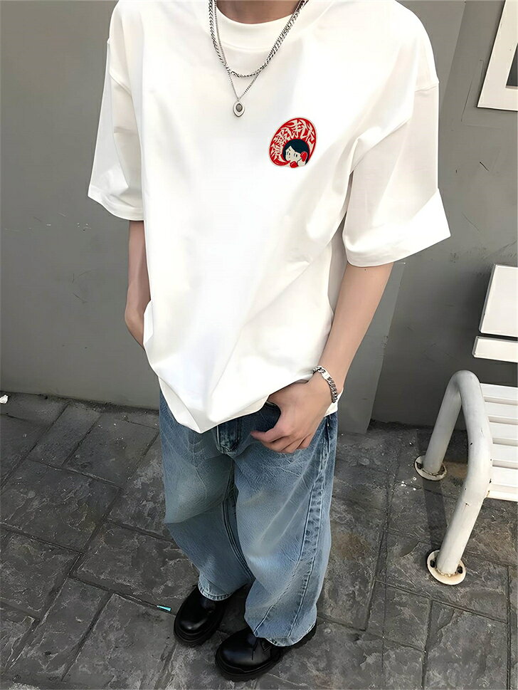 Rakuten - 作業着 白t ビッグシルエット オーバーサイズ ゆったり ユナイテッドアスレ ティーシャツ 半袖tシャツ 厚手 コットン 白 綿100％ 大きめ 大きいサイズ レディース 無地 半袖 メンズ tシャツ