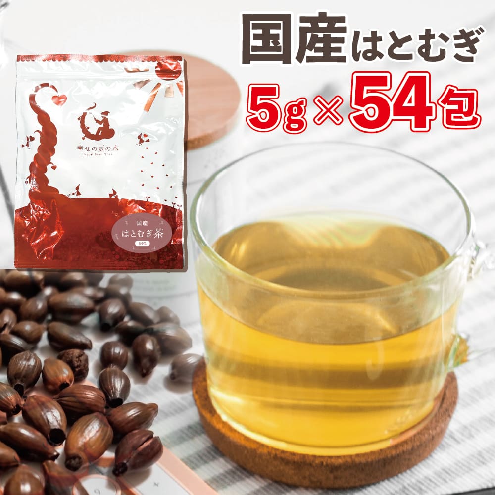 はとむぎ茶 国産 メガ盛り5g×54包(270g) ティーパック はと麦100％ お徳用ハトムギ270g(5g×54包) ノンカフェイン 0カ…