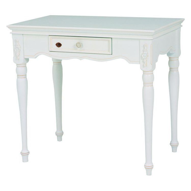 【P10倍：11/14 10:00 - 11/16 23:59】[送料無料] テーブル おしゃれ 幅80×奥行50×高さ74cm ホワイト 白