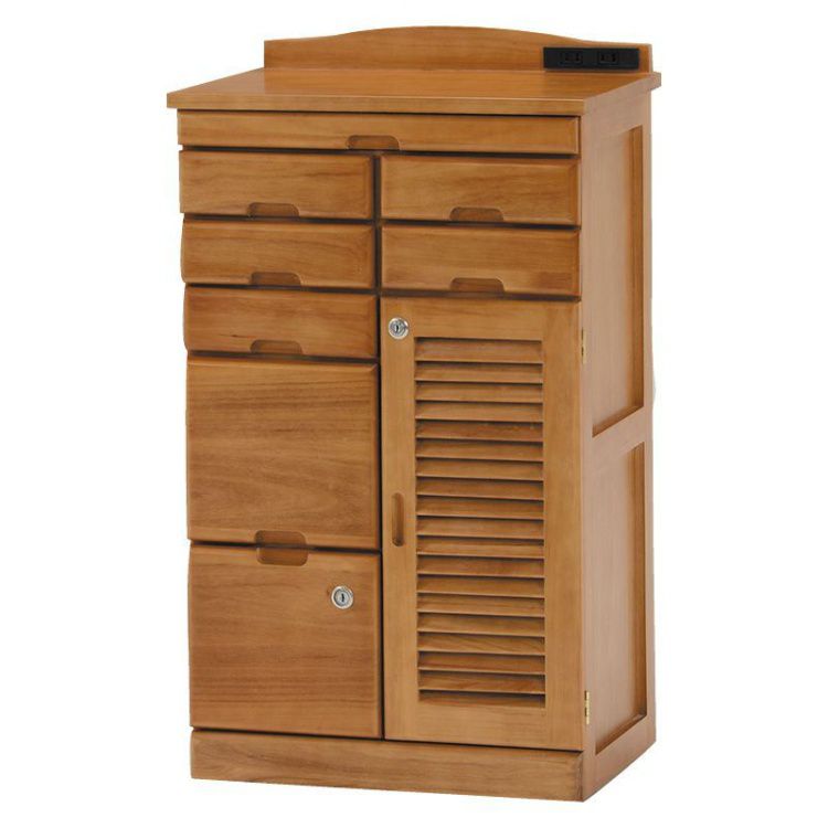 [送料無料] 電話台 おしゃれ FAX台 キャビネット 幅48×奥行32×高さ83cm