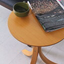 【SALE:5/1 10:00 - 5/8 01:59】サイドテーブル おしゃれ 丸型 ナイトテーブル 幅40×奥行40×高さ54cm ナチュラル