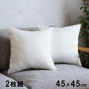 【SALE:5/1 10:00 - 5/8 01:59】クッション 中身 45×45cm 2枚組 日本製 ヌードクッション 洗える