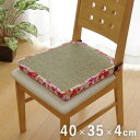【SALE:7/11 20:00 - 7/19 01:59】座布団 バテイ約40×35×H4cm 夏 い草クッション 花柄