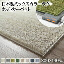 【SALE:9/13 20:00 - 9/18 01:59】ホットカーペットカバー 1.5畳(200×140cm) ホットカーペット本体&カバーセット ミックスカラー 洗える おしゃれ