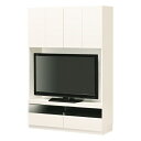 【SALE:7/11 20:00 - 7/19 01:59】壁面収納 テレビ台 おしゃれ 幅120 50型 ホワイト 白