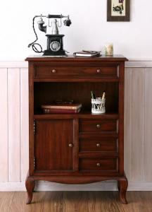 電話台 おしゃれ FAX台 本格アンティーク