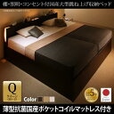 【SALE:7/11 20:00 - 7/19 01:59】連結ベッド クイーン(SS×2) 薄型抗菌国産ポケットコイルマットレス付き 縦開き 日本製 大型跳ね...