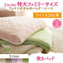 【SALE:7/11 20:00 - 7/19 01:59】敷きパッド ダブル2枚組 夏用 コットンタオル地 綿100% ベッドパッド