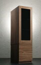 【SALE:7/11 20:00 - 7/19 01:59】キャビネット おしゃれ ガラス扉 ウォルナット調木目 サイドボード