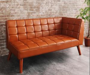 ダイニングソファー おしゃれ 2人掛け 左アームタイプ 古木風 ヴィンテージ アメリカンスタイル