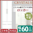 【SALE:8/11 20:00 - 8/24 01:59】開梱設置 クローゼット 衣類収納 幅60cm ホワイト スライドレール付き引き出し 日本製 ロッカー...