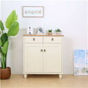【SALE:8/11 20:00 - 8/24 01:59】キッチンキャビネット 78×40×85cm 引き出し ホワイト おしゃれ