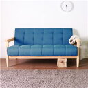 【SALE:7/11 20:00 - 7/19 01:59】ソファー 2人掛け ブルー おしゃれ 135×73×70(40)cm
