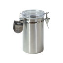 パール金属 保存容器 キャニスター 瓶 18-8 ステンレス製 ロック式 透明蓋 コーヒー豆 サティーナ