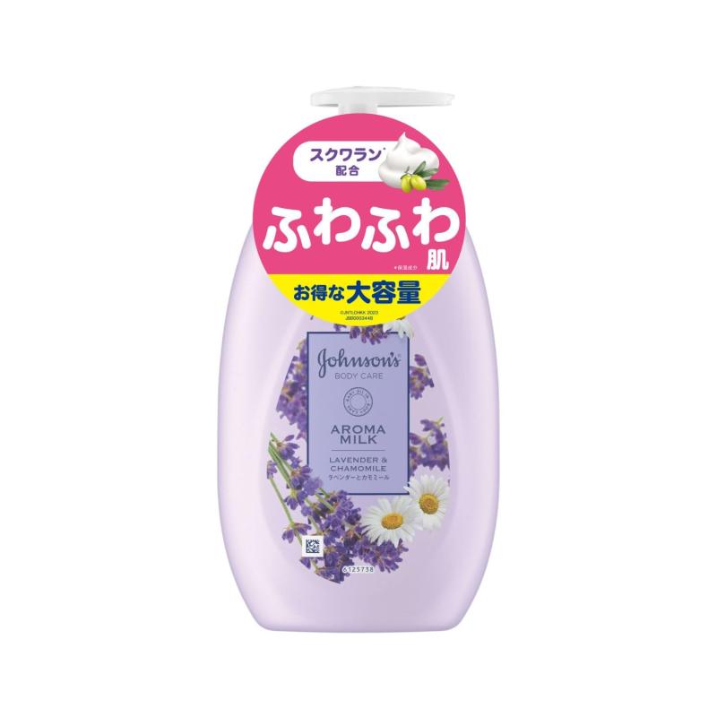 ジョンソンボディケア ドリーミーアロマミルク500ml ラベンダーとカモミールの香り 大容量 ボディクリーム ボディミルク ローション ポンプ 保湿