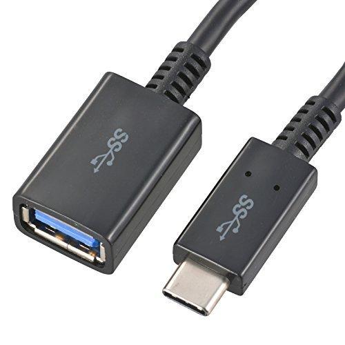 オーム電機 スマートフォン・タブレット用 USBタイプC変換ケーブル 0.15m 超急速充電・次世代コネクタ SMT-L015CAJ-K ブラック