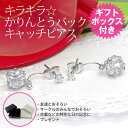 在庫限り【あす楽】キラキラプチ☆かりんとうバックキャッチピアス ギフトボックス付 キュービックジルコニア