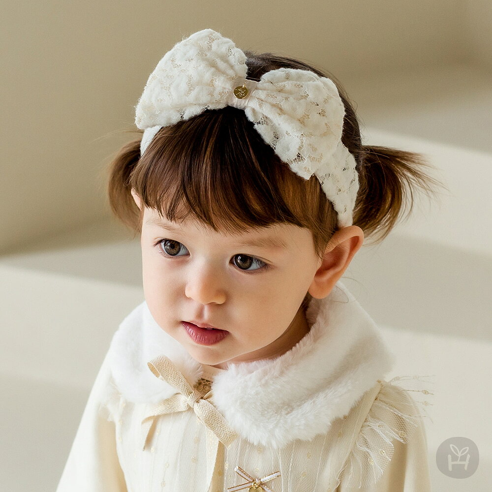 ダアン ベビー レース ヘアバンド ベビー 赤ちゃん ヘアバンド ターバン レース 起毛 スパン ストレッ..